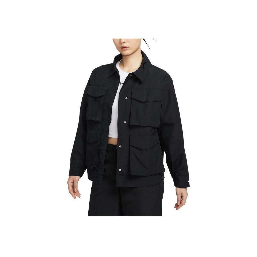 Nike Sportswear Everything Woven Soft Comfortable Breathable Work Jacket Women Jacket Black HJ1008-010