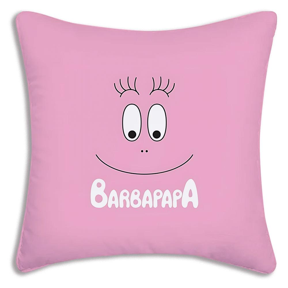 Anime B-Barbapapas Pillow Covers Cartoon Sofa Decorative Home Double-sided Printing Short Plush Cute Cushion Cover