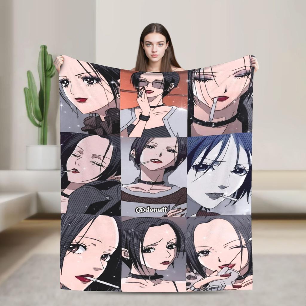 Nana Anime Blankets Flannel Funny Soft Throw Blankets for Chair Covering Sofa Autumn/Winter