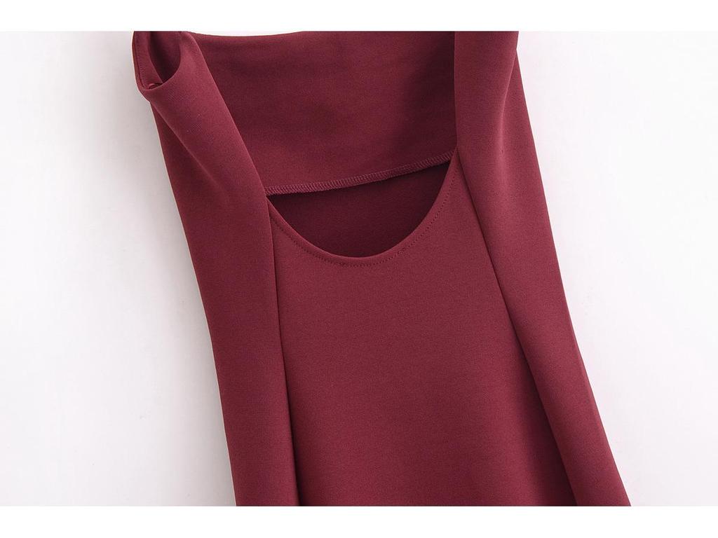 2025 Spring Women's European & American Style Elastic Sling Slimming Dress