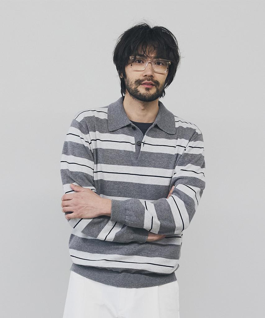 Geonjiulleunseu Cashmere Blend Striped Collar Knit Collection