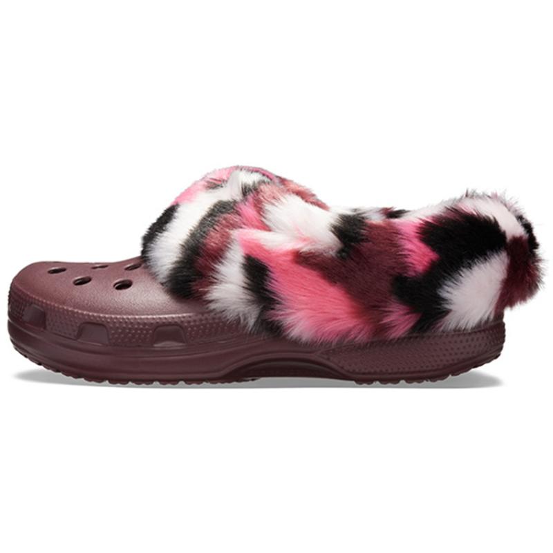 

Crocs Classic Clog Mammoth Cotton Sandals Women s Burgundy 36-37
