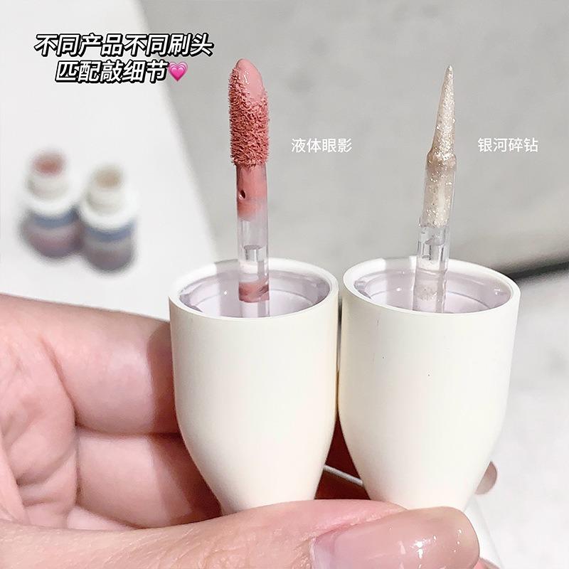 Shimmer Glitter Liquid Eyeshadow Brighten Lying Silkworm Highlighter Non Smudging Makeup