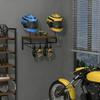 Robusto Supporto a Parete per Casco Costruzione in Legno Massiccio Staffa Multifunzionale per Esposizione di Attrezzature da Motociclismo e Attrezzature Sportive