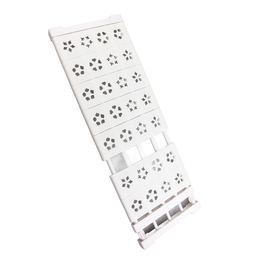 White Expandable Closet Tension Shelf No Drill Telescopic Wardrobe Tension Shelf Organizer Divider
