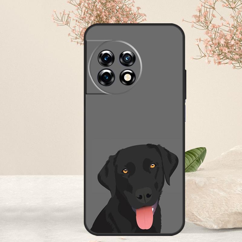 Black Labrador Dog Case For OnePlus 15 R 13 13T 13R 12 12R 11 10T 8T 9 10 Pro Nord 5 CE 4 2 3 Lite N20 N30 Cover