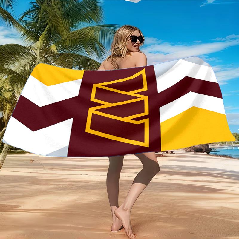 Washington Commanders Map Beach Towel, Quick-drying, Easy to Care for, Suitable for Both Fitness and Beach Vacations,Sports Essential