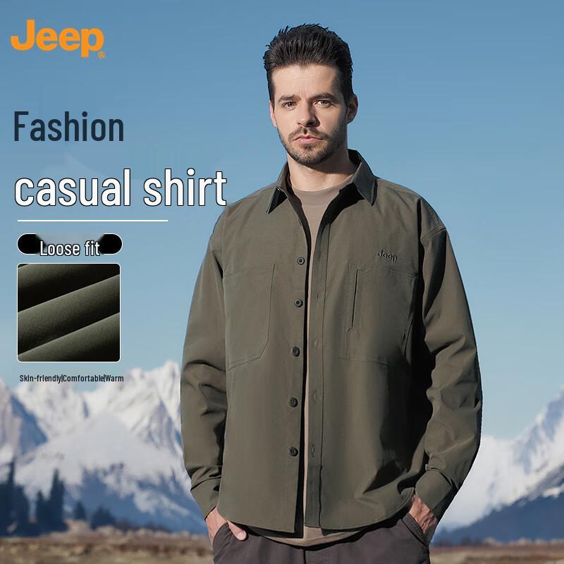 JEEP Men s Casual Long Sleeve Work Shirt XL