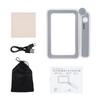 Handheld Magnifier 4X Magnifying Glass for Reading Full Book Page Newspaper Rectangular Magnifying Glass with Bright LED Lights 3   Brightnes