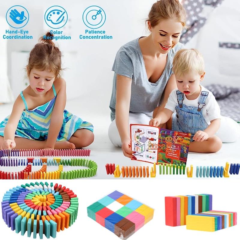 Large Wooden Domino Set For Children And Adults Educational And Intellectual Building Blocks Toy Brand Chengchen 120 New Pieces
