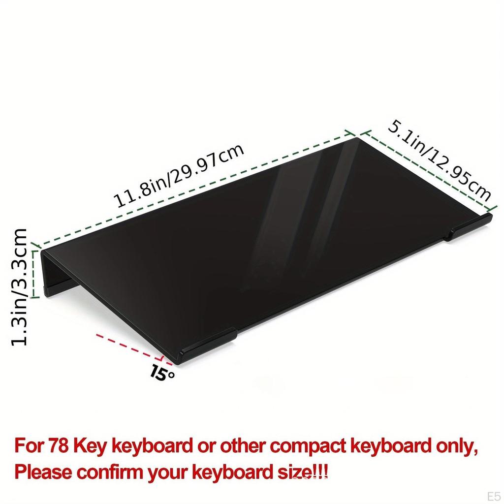 Acrylic Computer Keyboard Stand, Professional Holder for Desktop
