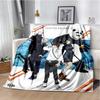 Cartoon Anime Jujutsu Kaisen Throws Blanket Super Soft Featuring Yuji,Megumi,obara and Satoru Gojo Blanket for Travel Beding Bed