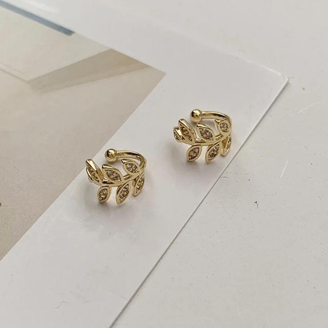 

ANENJERY серьги-клипсы в форме листьев для женщин, милые студенческие ювелирные изделия, оптовая продажа