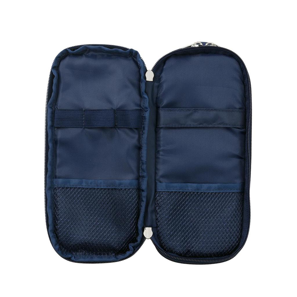 M-Plan CUBIX Double Round Zip Pen Case, Navy, 106211-08-180