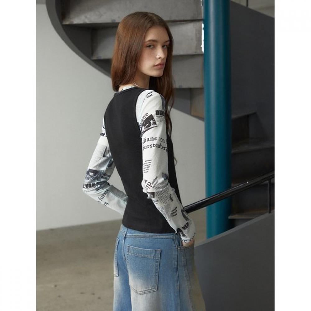 EGOIST Sleeveless T shirT ouT pockeT deTail  Es2cv360 