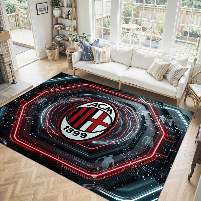 AC Milan Design Crystal Velvet Carpet Cozy Non?Slip Printed Rug For Bedroom Living Room Entrance
