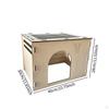 Hideout House Bunny Castle Cage Accessories Detachable Nesting Habitat Cabin for Kittens Cat