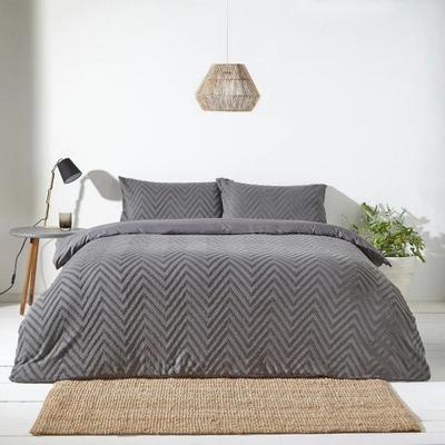 Tufted Chevron Duvet Cover Set