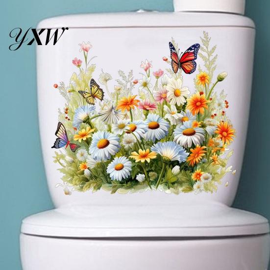 Long-lasting Wall Stickers Vibrant Butterfly Flower Pattern Easy to Adhesive Decals Apply Long-Lasting Decoration Removable Elegant Home Decor
