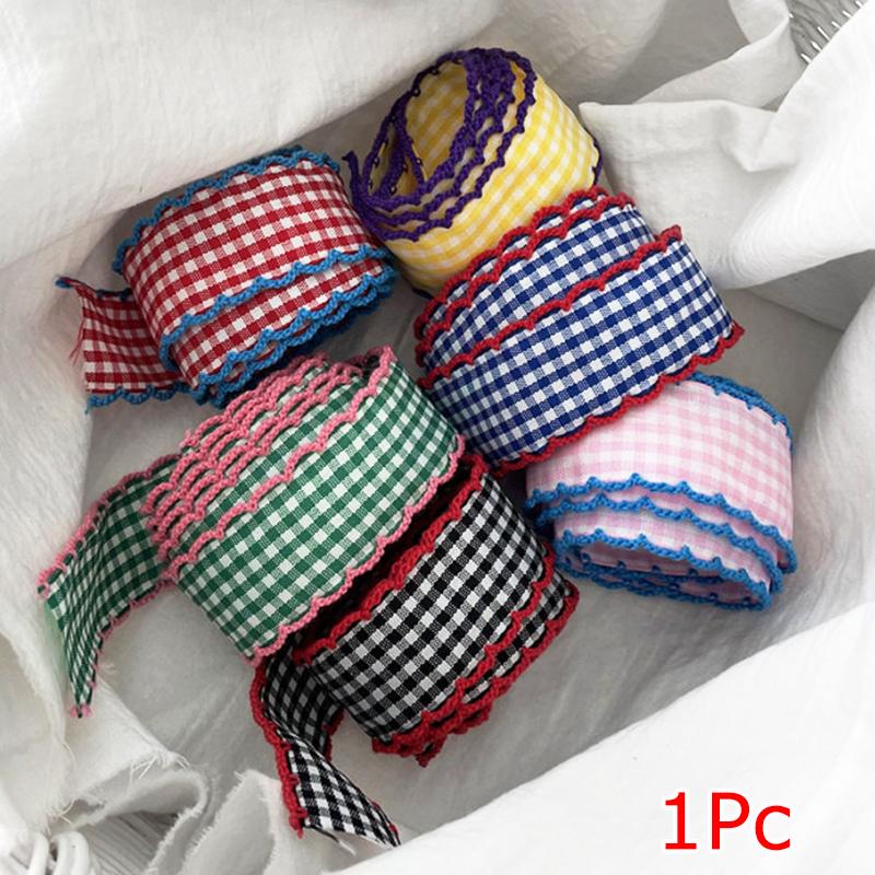 Woven Tape Hair Clips Small Squares Bow Materials Adorn DIY Color Collision Handmade Hooked Edges Headbands Decoration
