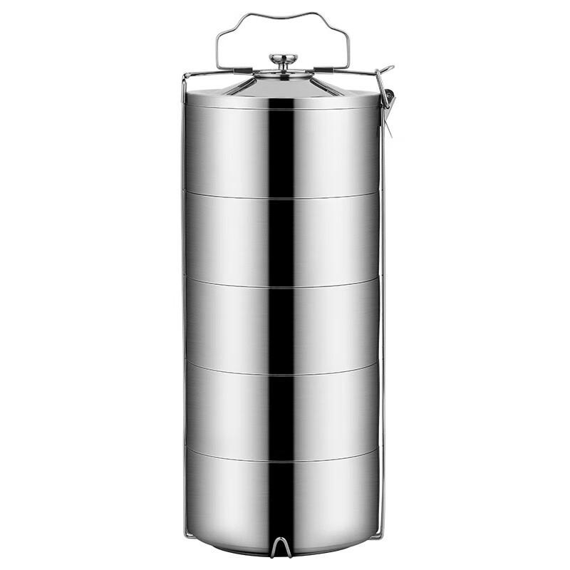 Yongduo 304 Stainless Steel 5-Layer Insulated Lunch Box with Handle
