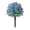 Sfera Topiaria Viola Artificiale con Picchetto per Piante Finte Viola da Esterno Arbusti Piante Finte Realistiche Resistenti ai Raggi UV per Giardino Cortile Portico