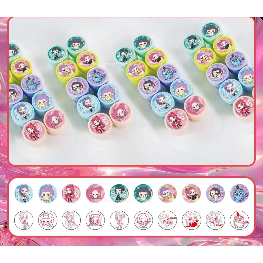 Kpop Łowcy Demonów Wzór Pieczęci Stempel Bogaty Wzór Różne Kształty Różnorodność Wciskany Druk Styl Kolor Losowa Dostawa