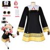 Anime Spy Family Anya Costume Cosplay Falso Bambina Bambini Anya Cospla Kawaii Vestito Nero Vestiti per Feste Parrucca Halloween Donne Gir