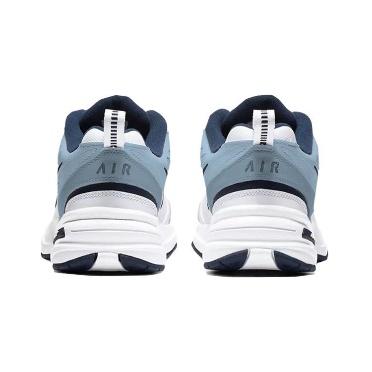 Nike Air Monarch 4 PU Leather Height Increasing Height Increasing Low top Chunky Sneakers Unisex Blue White 415445-102(TeamS-QD)