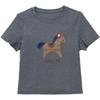 Betu Women's 3D Horse Embroidered Short Sleeve T-shirt