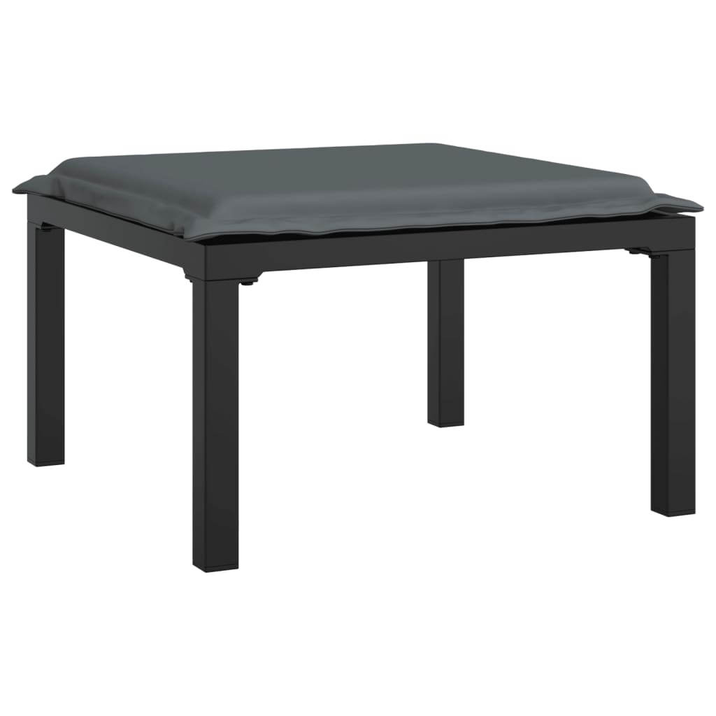 4 Piece Garden Lounge Set In Black and Grey Poly Rattan