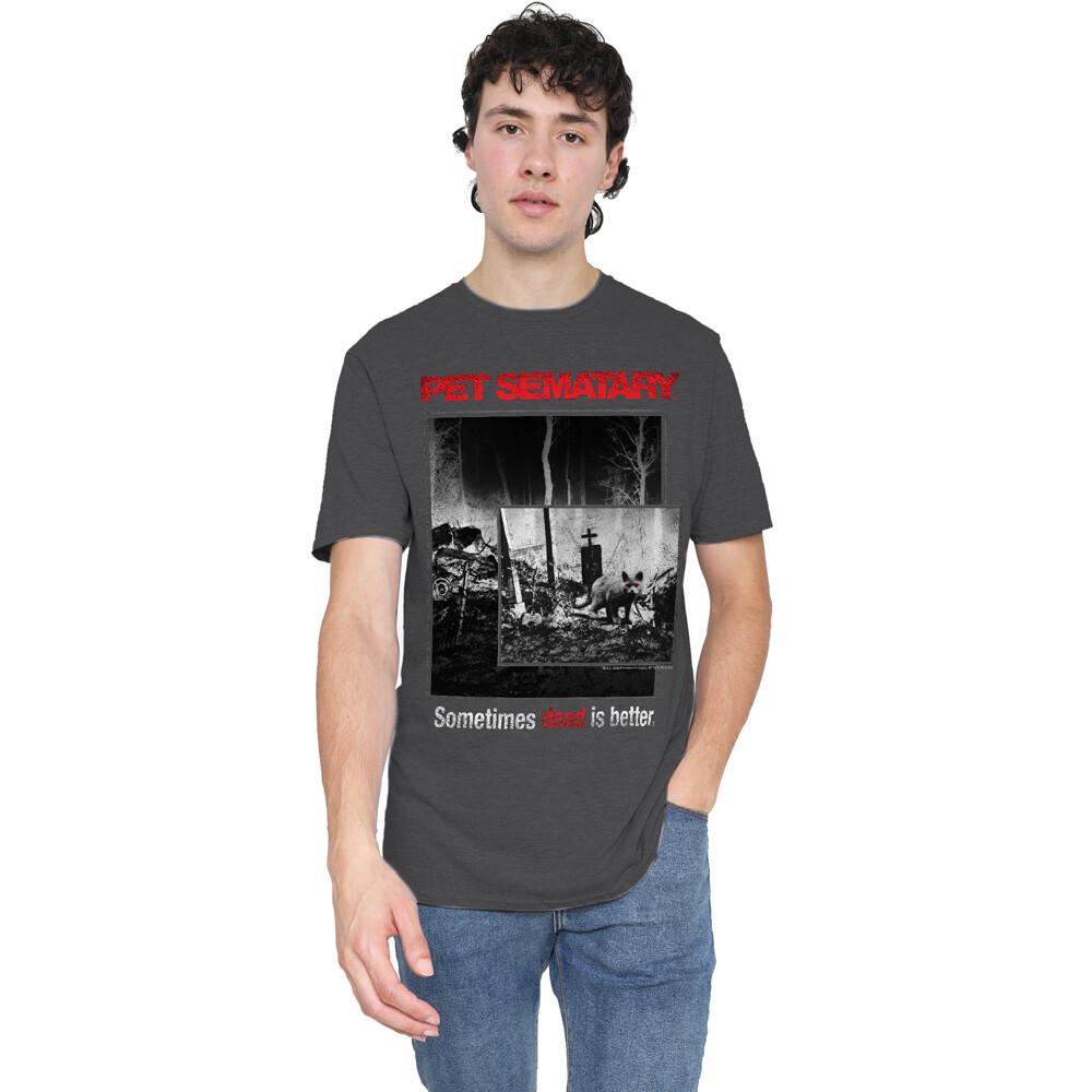 Pet Sematary Cat Poster T-Shirt S-2XL Charcoal L