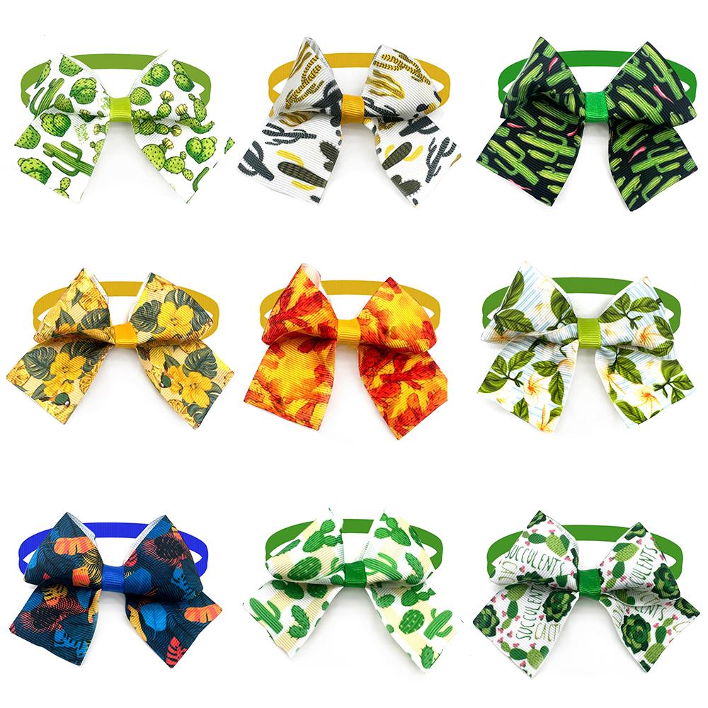 50/100pcs New Dog Bowties Butterfly Pattern Summer Style Dog Grooming Small Dog Bow Tie Dog Bowties Pet Dog Grooming Accesories