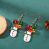 Colorful Earrings Christmas Dangle Earrings Cute Ear Pendants Alloy Material Ear Jewelry Christmas Earrings for Party
