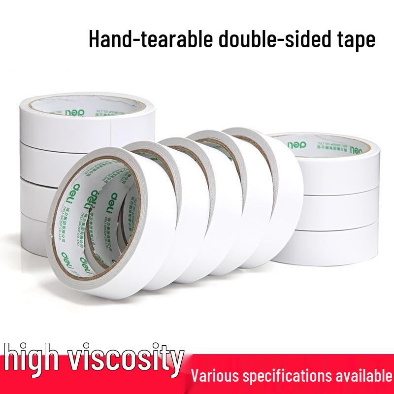 High-Viscosity Double-Sided Tape: Strong, Trace-Free, Hand-Tearable for DIY Students and Office Supplies
