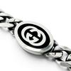 Great GUCCI bracelet Interlocking G Current product Chain Silver AG925 Women 17 Used