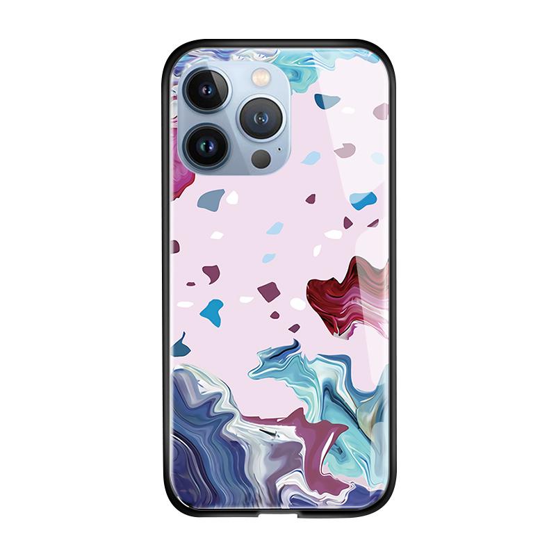 Tempered Glass Phone Case For iPhone 11 12 13 14 15 16 17 Redmi 10 12 14C Note10 Note14 Xiaomi 11Lite PocoC75 Soft Edge Shockproof Smooth Shell