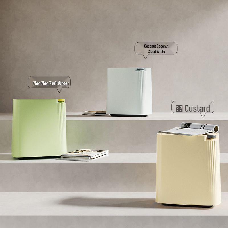 Light Luxury Pop-Up Lid Trash Can for Bathroom, Kitchen & Living Room - Large Capacity