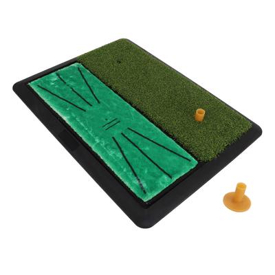 2'si 1 arada Golf Eğitim Matı Kaymaz Çift Çim Golf Vuruş Matı Kadife 10mm Mühendislik Çimi