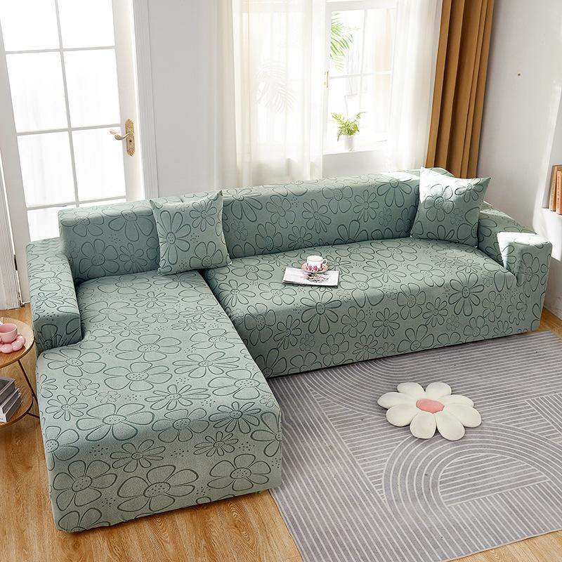 Kationowy Rzeźbiony POKROWIEC na Sofę SŁONECZNIKOWY Sofa Kombinowana Konkubina Kurtka Pyłoodporna Pokrowiec na Sofę All-Inclusive