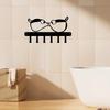 Modern Wall Mounted Key Holder and Shelf with Hooks for Keys Coats Hats Storage Entryway Living Room Decor Space Saving Metal Rack