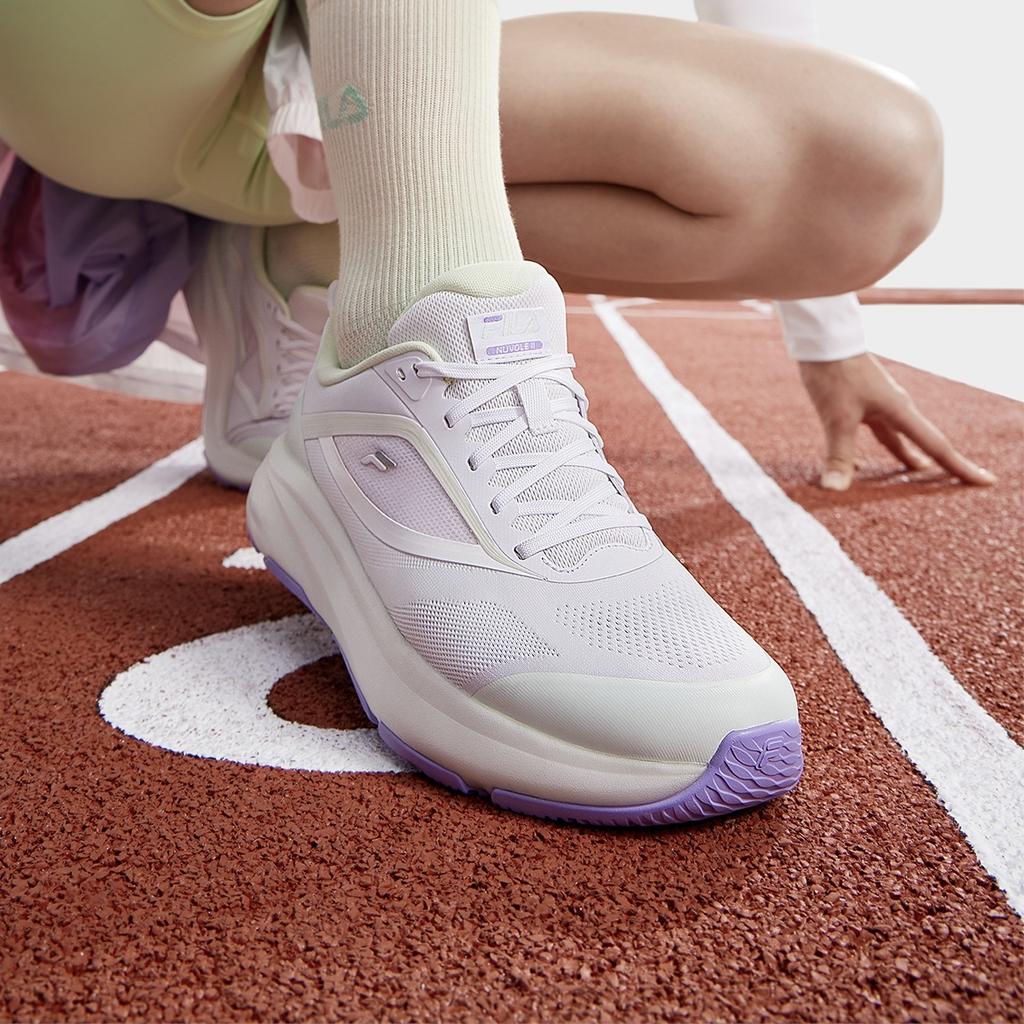 Fila Nuvole 2 Solid Color Minimalist Versatile Low-Top Running Shoes Women Sneaker FILA-White A12W431112FWT