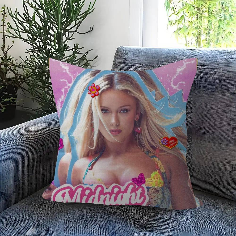 Singer Zara Larsson Midnight Sun Office Cushion Pillowcase Car Cushion CoverXCM Lumbar Pillowcase Sofa Pillowcover 30x30 cm
