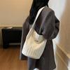 Korean large-capacity tote bag 2025 autumn and winter cloth bag bag women's fashion shoulder bag casual solid color crossbody bag
