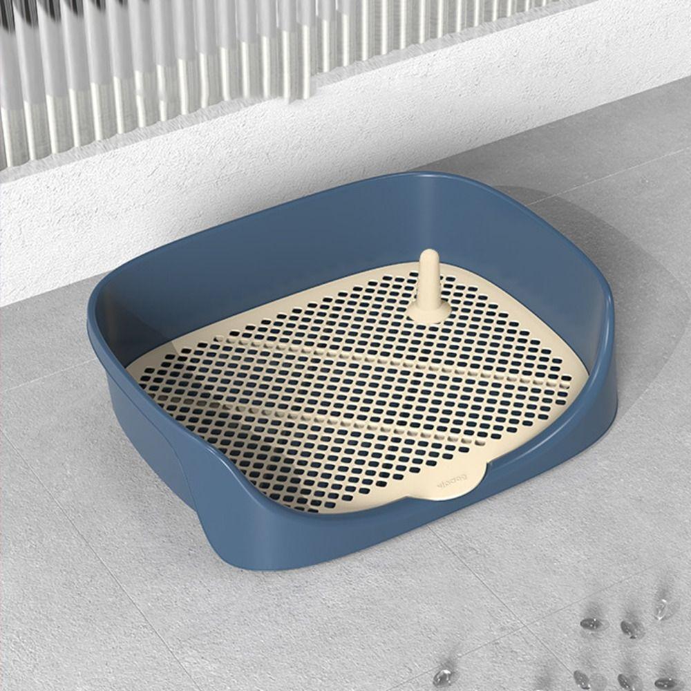 Plastic Dog Potty Tray Heightened Fence With Pillar Puppy Urinary Trainer Portable Mesh Grid Panel Dog Pee Pad Holder Tray Cat