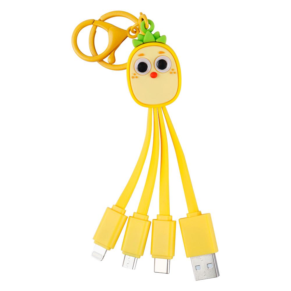 

Mini Portable Three-in-One Cute Fruit Charging Cable