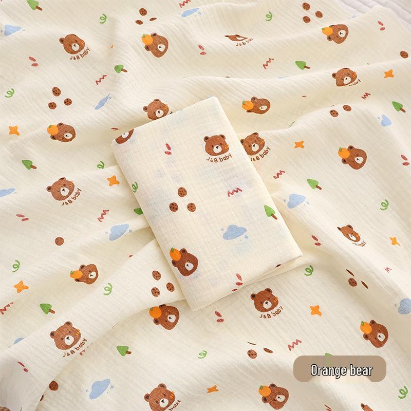 Double-Layer Cotton Cartoon Baby Swaddle: Breathable, Lightweight Swaddling Blanket for Infants & Toddlers
