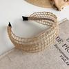 Bohemian Straw Wide-Brimmed Headband for Women - Vacation Style Hair Accessory