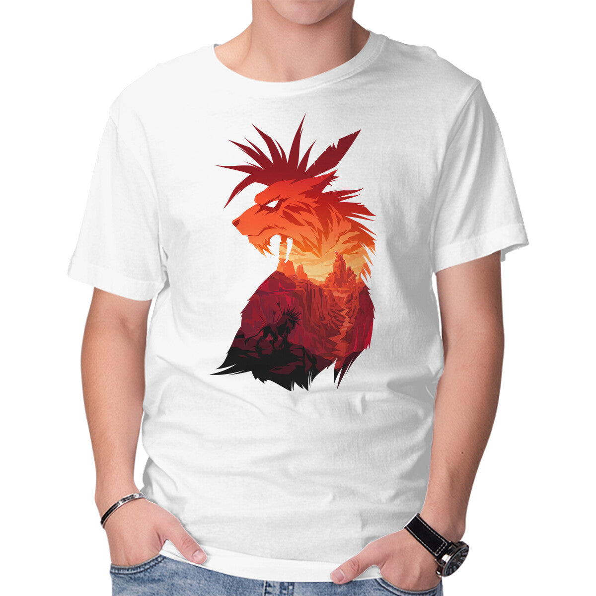 Unisex Crew Neck T-Shirt The Canyon s Guardian Graphic Short Sleeve Casual Tee XXXXL