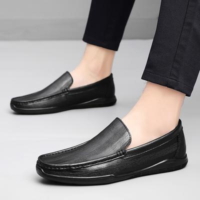 Fashion Soft Sole Male Flats Moccasin Casual Shoes New Men Dress Shoes All-match Loafers Men's Genuine Leather Slip-on Walking Shoes